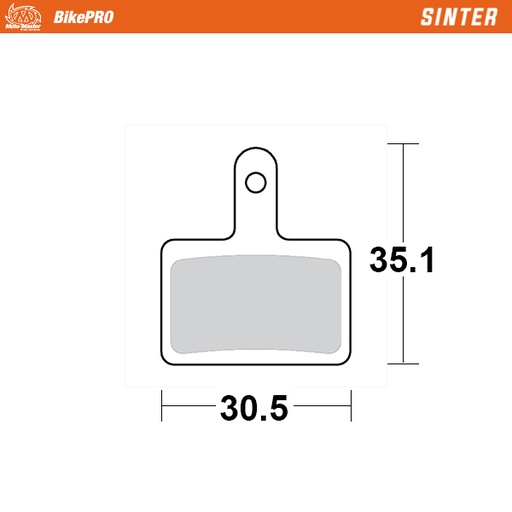 [730254] Moto-Master: Brake pad Bicycle | Sinter | Shimano: B type
