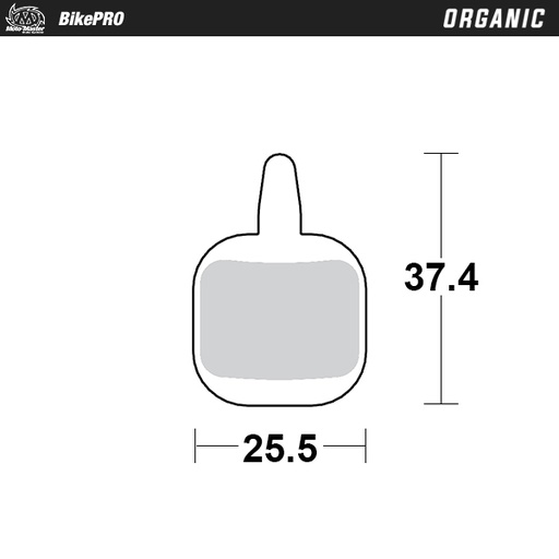 [732541] Moto-Master :  Brake pad bicycle Organic: Tektro IO