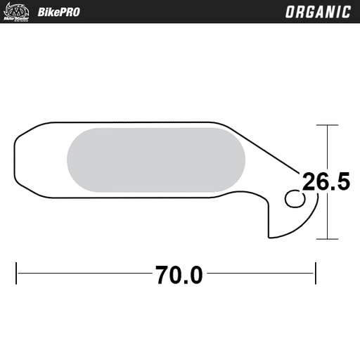 [733141] Moto-Master :  Brake pad bicycle Organic: Magura Gustav M (00-11)