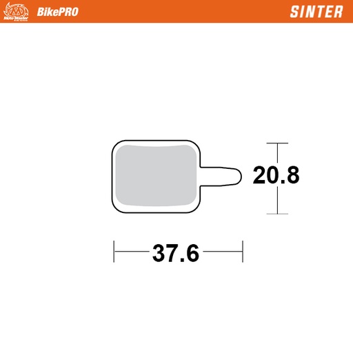 [736754] Brake pad bicycle Sinter: Assess E-Solex, Mechanical