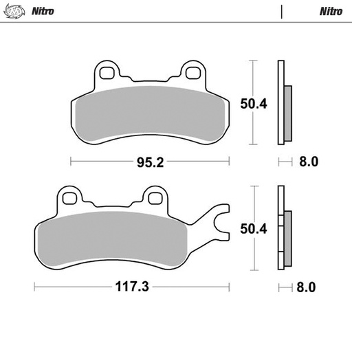 [80121] Brake pads Nitro: ATV/UTV