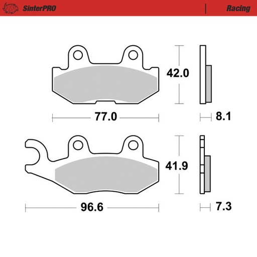 [81511] Moto-Master :  Brake pads Racing: ATV/UTV