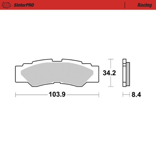 [82111] Moto-Master: Brake pad ATV | Racing