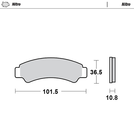 [82421] Moto-Master :  Brake pads Nitro: ATV/UTV