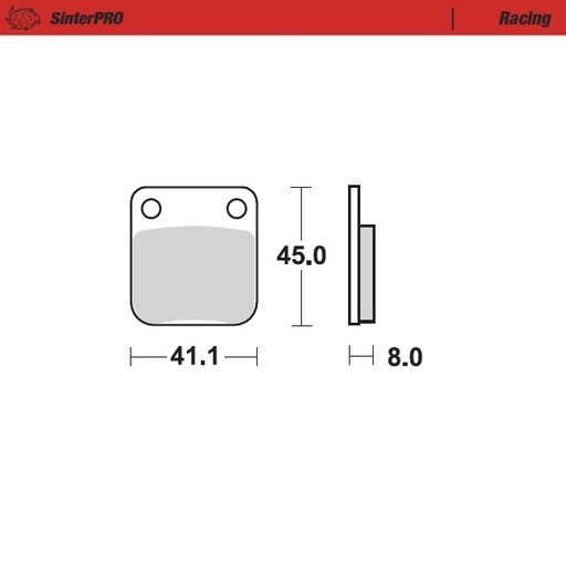 [90011] Moto-Master : Brake pad MX | Racing