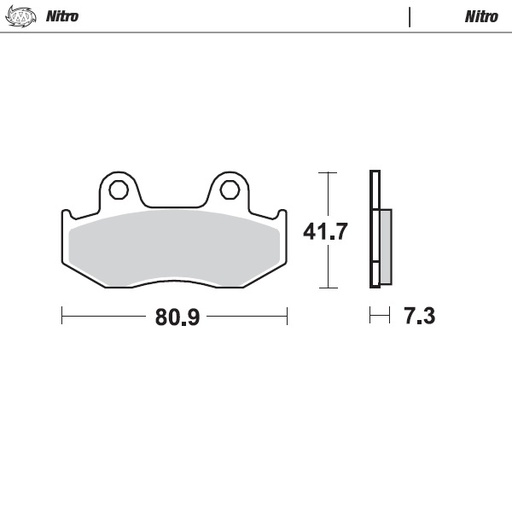 [90421] Moto-Master: Brake pad MX | Nitro