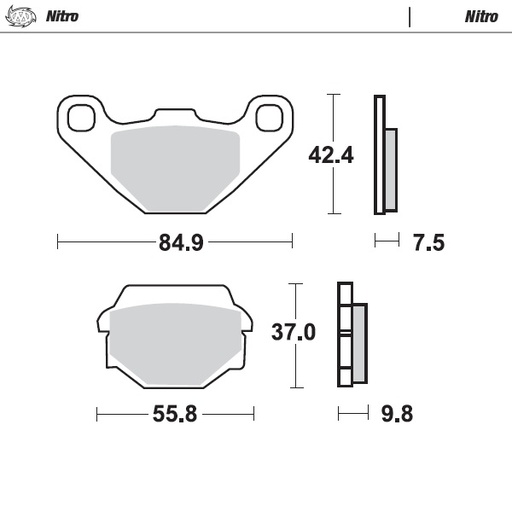 [91121] Moto-Master : Brake pad MX | Nitro