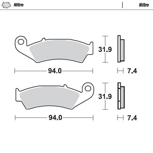[91721] Moto-Master: Brake pad MX | Nitro