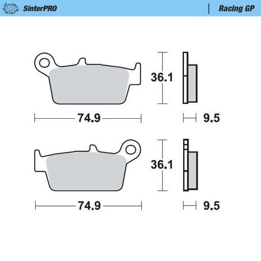 [91812] Moto-Master : Brake pad MX | Racing GP