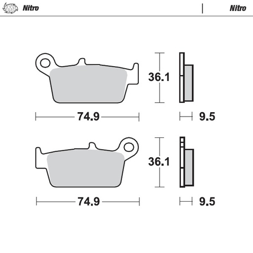[91821] Moto-Master : Brake pad MX | Nitro