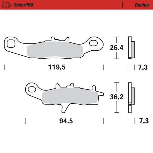 [93911] Moto-Master : Brake pad MX | Racing