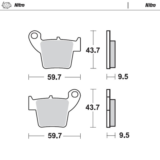 [94321] Moto-Master: Brake pad MX | Nitro