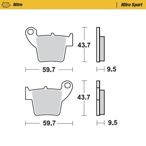 [94322] Moto-Master : Brake pad MX | Nitro Sport