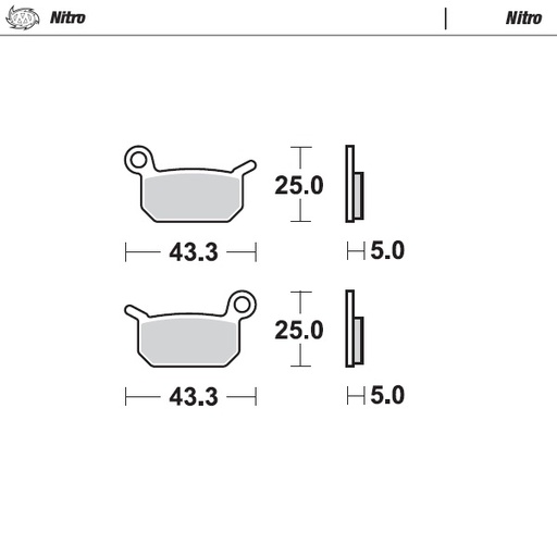 [94721] Moto-Master : Brake pad MX | Nitro