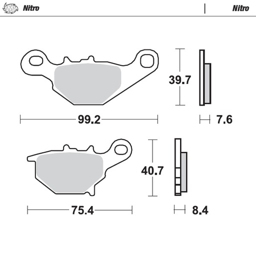 [94821] Moto-Master: Brake pad MX | Nitro