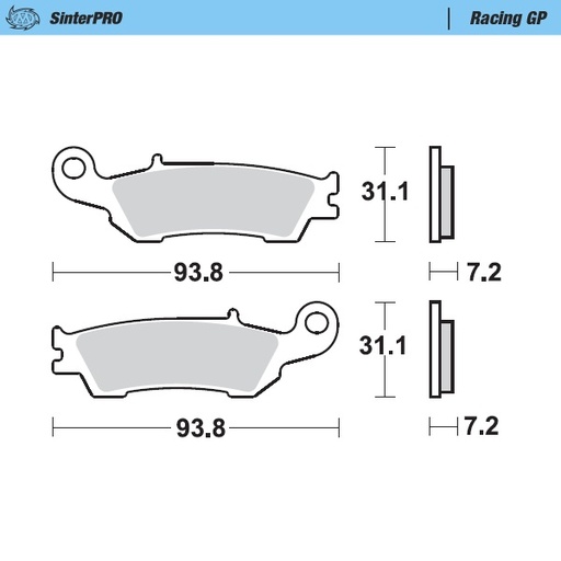 [94912] Moto-Master : Brake pad MX | Racing GP