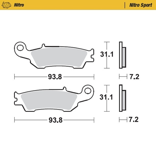 [94922] Moto-Master : Brake pad MX | Nitro Sport