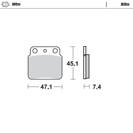 [95221] Moto-Master : Brake pad MX | Nitro