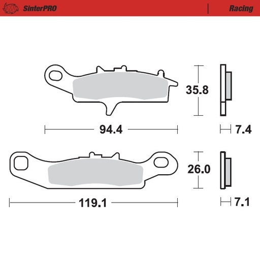 [95411] Moto-Master: Brake pad MX | Racing