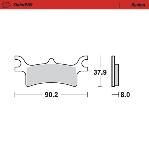 [95611] Moto-Master: Brake pad MX | Racing