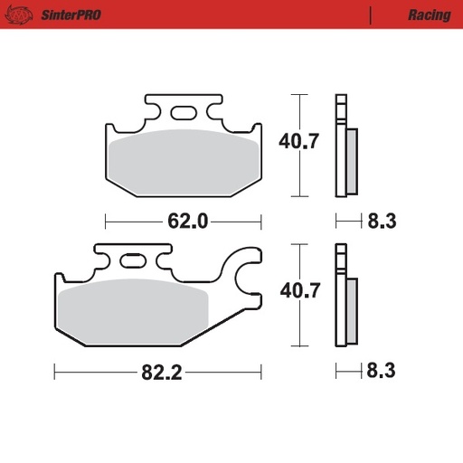 [95711] Moto-Master : Brake pad MX | Racing