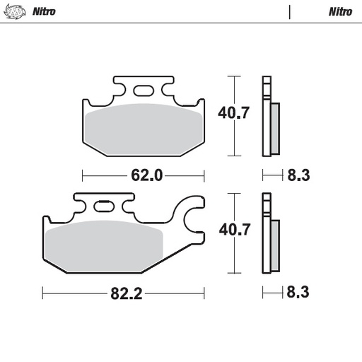 [95721] Moto-Master : Brake pad MX | Nitro