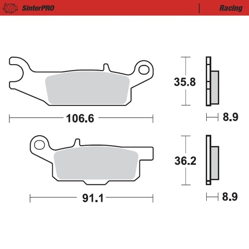 [96111] Moto-Master: Brake pad MX | Racing