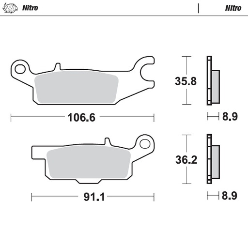 [96221] Moto-Master : Brake pad MX | Nitro