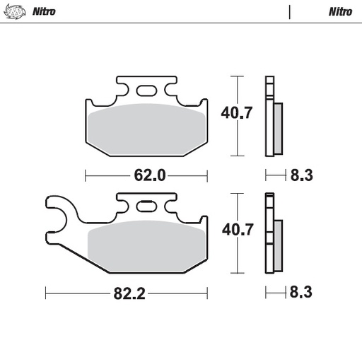 [96321] Moto-Master : Brake pad MX | Nitro