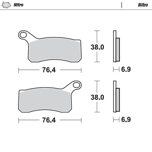 [96521] Moto-Master : Brake pad MX | Nitro
