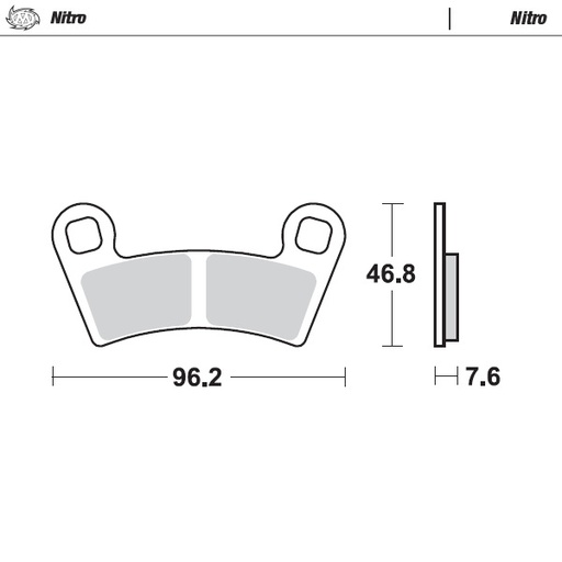 [98521] Moto-Master : Brake pad MX | Nitro