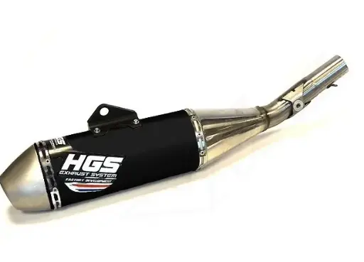 [HON-CF-218-LSZ] ( HGS ) HON / CRF 250 / (2018-2021) / silencer left | black steel 