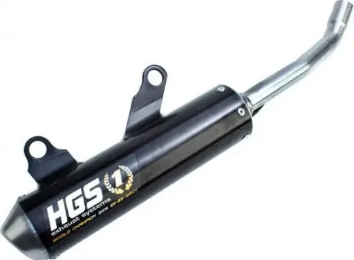 [HUS-XE-120-SSZ] ( HGS ) HUS / TE 150I / (2020-2024) / enduro silencer | black steel