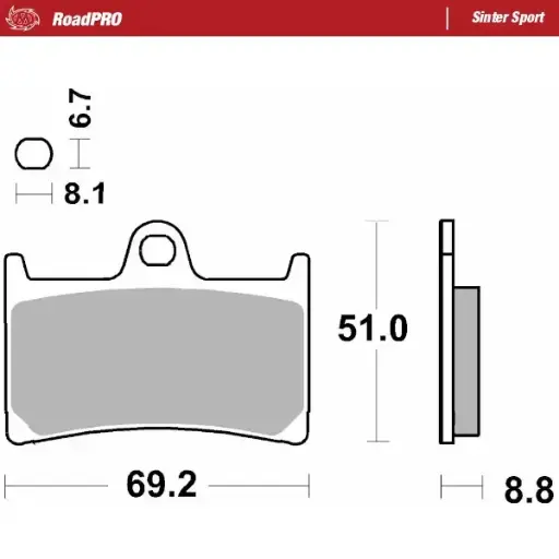 [402805] Moto-Master: Brake pad RoadPro | Sinter Sport