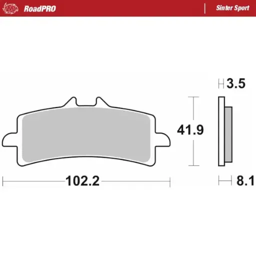[xxx-407005] Moto-Master :  Brake pad RoadPRO Sinter Sport