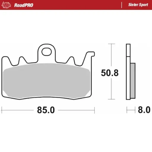 [408005] Moto-Master: Brake pad RoadPro | Sinter Sport