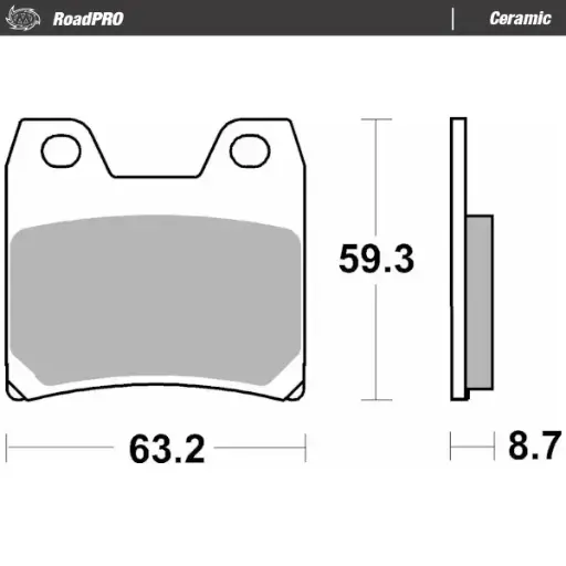 [417004] Moto-Master :  Brake pad RoadPRO Ceramic