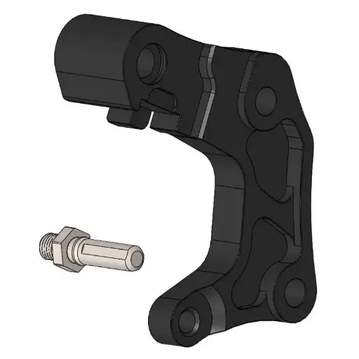 [211153] Moto-Master : Adapter | Front | Right | For Ø320mm | Black | Yamaha: Tenere