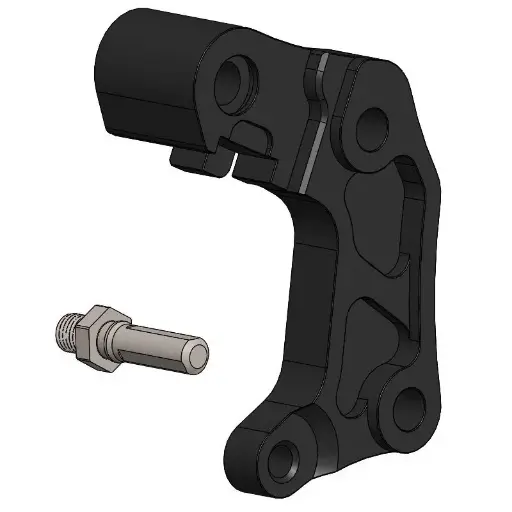 [211155] Moto-Master : Adapter | Front | Right | For Ø300mm | Black | Yamaha: Tenere