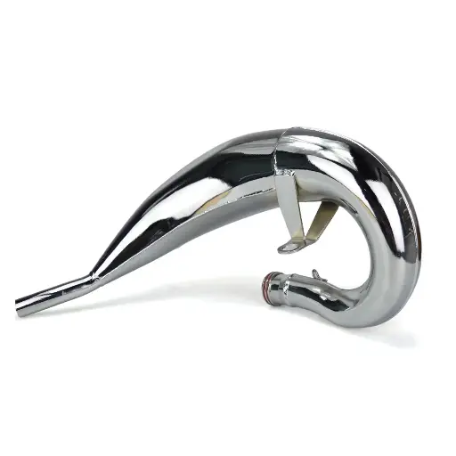 [X12-0026] ( Sector ) 2 Stroke / KTM / SX 125 / (2019-2022) / HUS / TC 125 / (2019-2022) / GAS / MC 125 / (2021-2023) / exhaust pipe Mid Steel chromed Finish