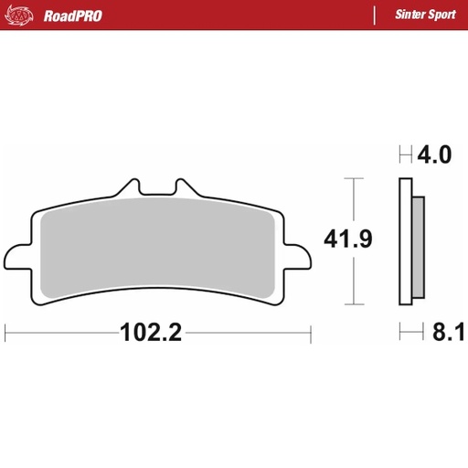 [xxx-408105] Moto-Master :  Brake pad RoadPRO Sinter Sport