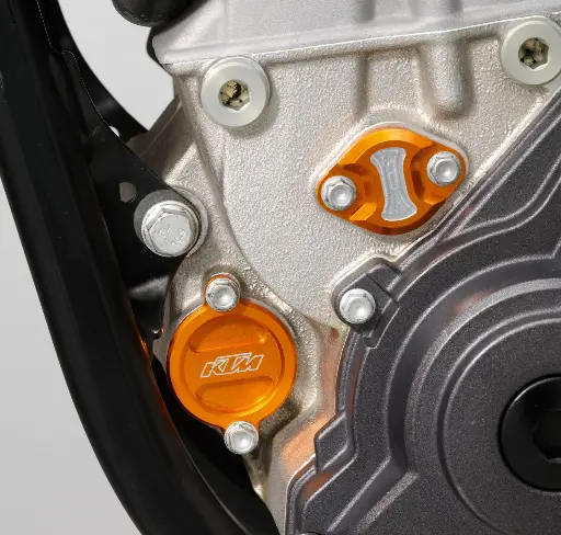 [MI-10-1013] MINO : (10-1013) KTM SXS Oil Filter Cover Small (Orange)