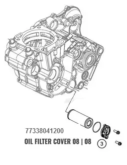 [MI-10-1018] MINO : ( 10-1018 ) KTM OIL FILTER COVER FOR COOLER SMALL  (Silver)