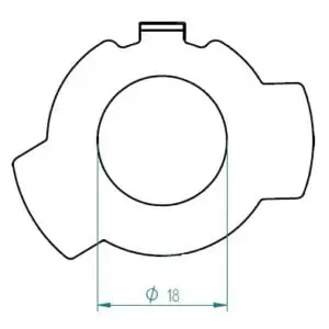 [MI-11-6021] MINO : ( 11-6021 ) locking plate Front Sprocket Sherco , Fits all 250_300 4t models from 2012