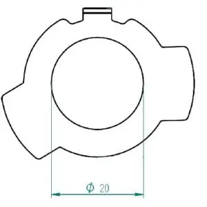 [MI-11-6022] MINO : ( 11-6022 ) locking plate Front Sprocket Sherco Fits 450 4T from 2015 and all 250_300 2T models from 2014