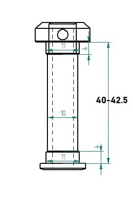 [MI-12-0047] ( 12-0047 ) Set Overzised Pins=10/11 MM L=40-42.5 MM
