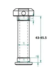 [MI-12-0048] ( 12-0048 ) Set Overzised Pins=10/11 MM L=43-45.5 MM