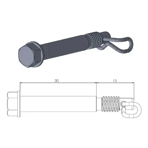 [MI-30-5008] MINO :  ( 30-5008 ) Brake pad pin ktm-85