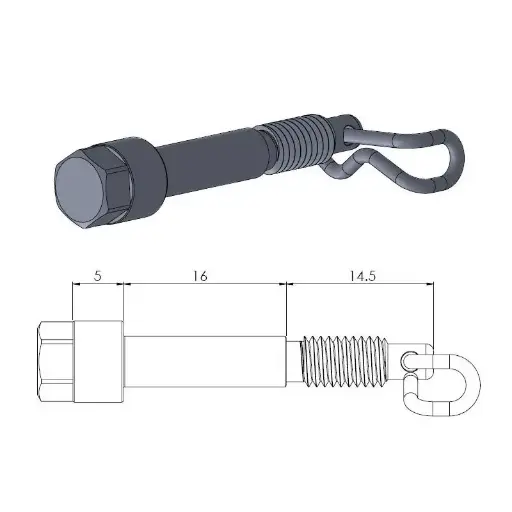 [MI-30-5010] MINO :  ( 30-5010 ) Brake pad pin ktm-65