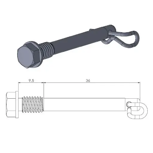 [MI-30-5011] MINO :  ( 30-5011 ) Brake pad pin ktm-85-rear